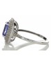 14ct Gold Oval Tanzanite And Diamond Cluster Ring 0.33 Carats