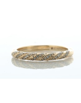14ct Rose Gold Pavé Diamond Ring 0.20