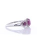14ct White Gold Ladies Dress Diamond And Ruby Ring (R0.67) 0.15