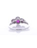 14ct White Gold Ladies Dress Diamond And Ruby Ring (R0.67) 0.15