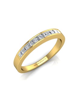 9ct Channel Set Semi Eternity Diamond Ring 0.50 Carats