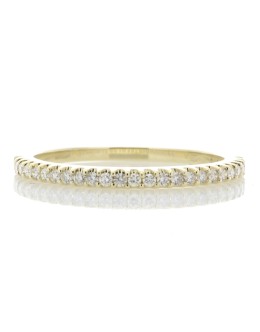 9ct Yellow Gold Diamond Half Eternity Ring 0.25 Carats