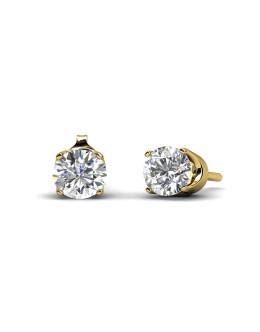 9ct Single Stone Four Claw Set Diamond Earring 0.15 Carats