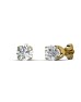 9ct Yellow Gold Single Stone Four Claw Set Diamond Earring 0.25 Carats