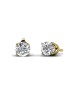 9ct Yellow Gold Single Stone Four Claw Set Diamond Earring 0.33 Carats
