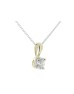 9ct Four Claw Set Diamond Pendant 0.10 Carats