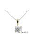 9ct Yellow Gold Single Stone Claw Set Diamond Pendant 0.40 Carats