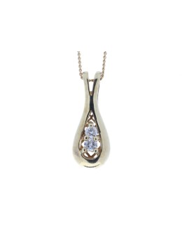 9ct Two Stone Claw Set Diamond Pendant 0.33 Carats