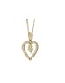 9ct Yellow Gold Heart Shaped  Pendant  Set With Diamonds 0.16 Carats