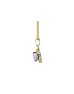 9ct Yellow Gold Amethyst And Diamond Pendant 0.11 Carats