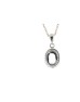 9ct Yellow Gold Diamond And Green Amethyst Pendant (GA0.75) 0.11