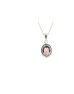 9ct Yellow Gold Diamond And Garnet Pendant (G0.75) 0.11
