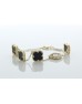 9ct Yellow Gold Vintage Alhambra Gold And Onyx Bracelet