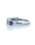 9ct White Gold Claw Set Semi Eternity Diamond And Sapphire Ring (S1.31) 0.31