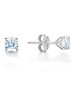 9ct White Gold Four Claw Set Diamond Earring 0.20 Carats