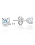 9ct White Gold Four Claw Set Diamond Earring 0.20 Carats