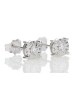 9ct White Gold Single Stone Claw Set Diamond Earring 0.10 Carats