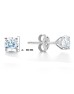 9ct White Gold Single Stone Claw Set Diamond Earring 0.06 Carats