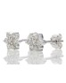 9ct White Gold  Diamond Flower Earring 0.45 Carats