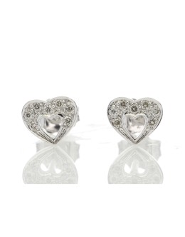 9ct White Gold Fancy Cluster Diamond Earring 0.11ct Carats