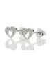 9ct White Gold Fancy Cluster Diamond Earring 0.11ct Carats