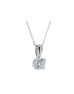 9ct White Gold Single Stone Wire Set Diamond Pendant 0.40 Carats