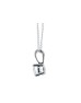 9ct White Gold Single Stone Wire Set Diamond Pendant 0.40 Carats