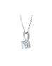 9ct White Gold Single Stone Wire Set Diamond Pendant 0.40 Carats