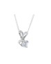 9ct White Gold Single Stone Claw Set Diamond Pendant 0.15 Carats