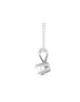 9ct White Gold Single Stone Claw Set Diamond Pendant 0.15 Carats