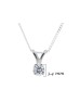 9ct White Gold Single Stone Claw Set Diamond Pendant 0.15 Carats