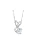 9ct White Gold Single Stone Claw Set Diamond Pendant 0.20 Carats