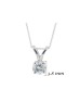 9ct White Gold Single Stone Claw Set Diamond Pendant 0.20 Carats