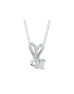 9ct White Gold Single Stone Claw Set Diamond Pendant 0.10 Carats