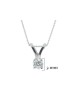 9ct White Gold Single Stone Claw Set Diamond Pendant 0.10 Carats