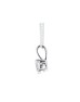 9ct White Gold Single Stone Four Claw Set Diamond Pendant 0.25 Carats