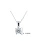 9ct White Gold Single Stone Four Claw Set Diamond Pendant 0.25 Carats