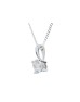 9ct White Gold Single Stone Four Claw Set Diamond Pendant 0.33 Carats