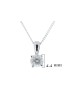 9ct White Gold Single Stone Claw Set Diamond Pendant 0.30 Carats