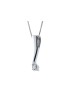 9ct White Gold Single Stone Fancy Claw Set Diamond Pendant 0.18 Carats