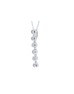 9ct White Gold Rubover Six In-a-row Diamond Pendant 0.10 Carats