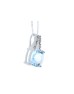 9ct White Gold Diamond And Blue Topaz Pendant 0.05 Carats