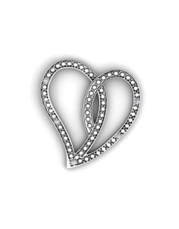 9ct White Gold Diamond Pendant 0.05