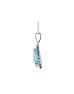 9ct White Gold Diamond And Blue Topaz Pendant 0.01 Carats