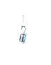 9ct White Gold Diamond And Blue Topaz Pendant 0.01 Carats