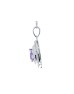 9ct White Gold Amethyst Pear Shaped Cluster Diamond Pendant 0.08 Carats