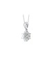 9ct White Gold Diamond Cluster Pendant 0.45 Carats