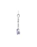 9ct White Gold Amethyst And Diamond Pendant 0.01 Carats