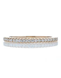 9ct Rose Gold Diamond Half Eternity Ring G SI 0.25 Carats