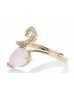 9ct Rose Gold Ladies Dress Diamond And Rose Quartz Ring (0.63) 0.09 Carats